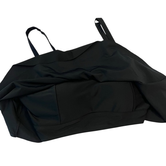 Torrid Black Plus Size 1 Swim Top Flowy Ruffle Tankini Style - Picture 3 of 7